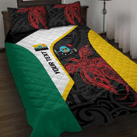 Personalised PNG Hela Province Quilt Bed Set Bird of Paradise Tattoo Flag Motif LT9 Yellow - Polynesian Pride