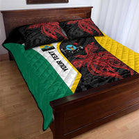 Personalised PNG Hela Province Quilt Bed Set Bird of Paradise Tattoo Flag Motif LT9 - Polynesian Pride