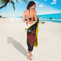 Personalised PNG Hela Province Sarong Bird of Paradise Tattoo Flag Motif LT9 - Polynesian Pride