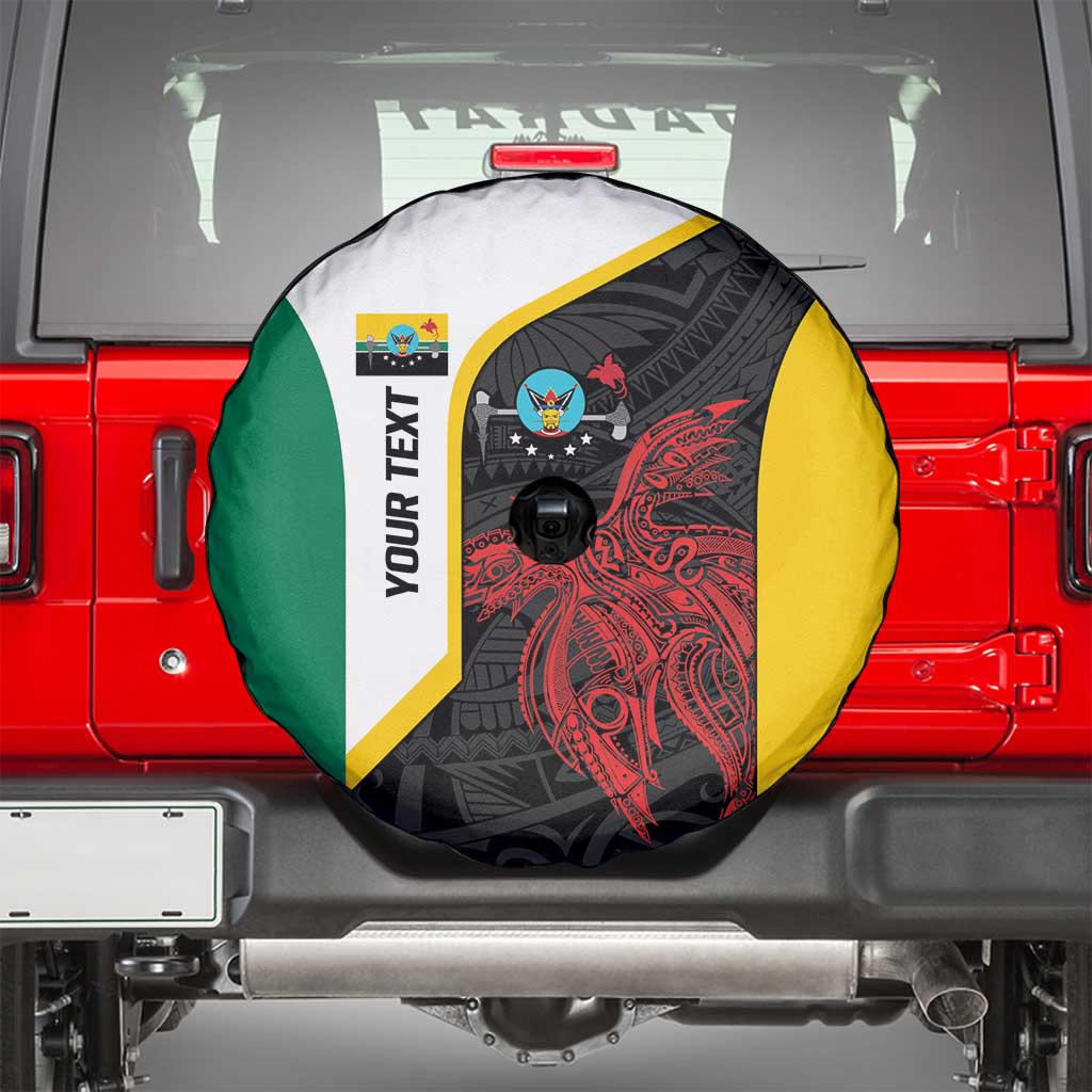 Personalised PNG Hela Province Spare Tire Cover Bird of Paradise Tattoo Flag Motif LT9 - Polynesian Pride