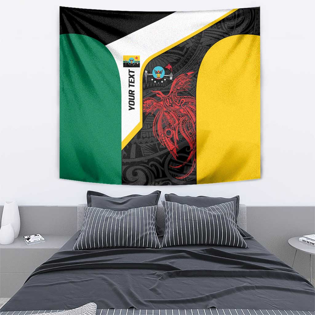 Personalised PNG Hela Province Tapestry Bird of Paradise Tattoo Flag Motif LT9 - Polynesian Pride