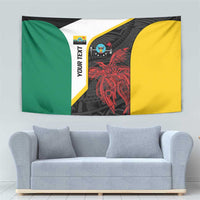 Personalised PNG Hela Province Tapestry Bird of Paradise Tattoo Flag Motif LT9 - Polynesian Pride