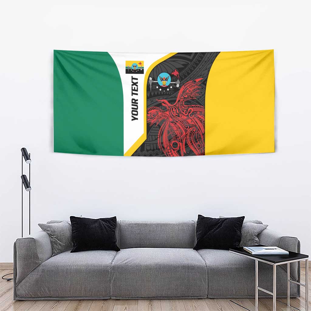 Personalised PNG Hela Province Tapestry Bird of Paradise Tattoo Flag Motif LT9 - Polynesian Pride