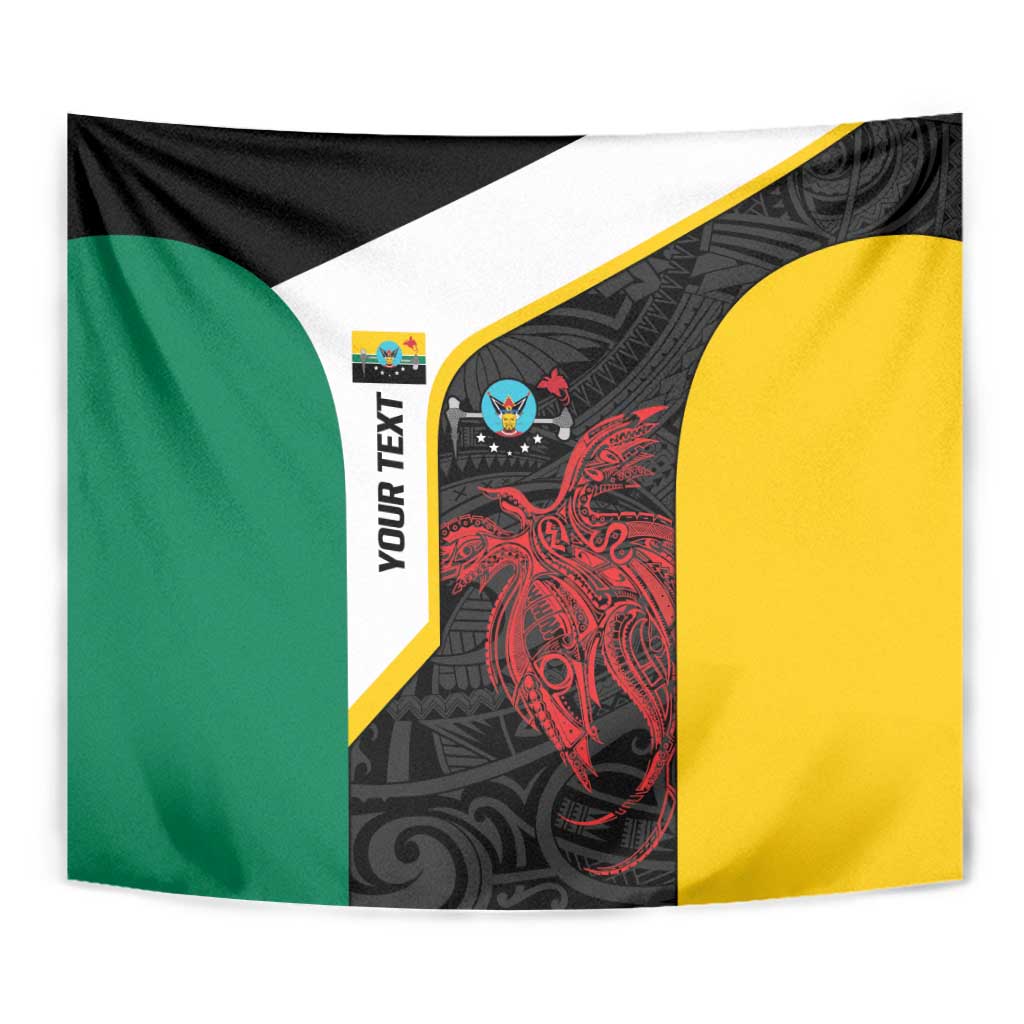 Personalised PNG Hela Province Tapestry Bird of Paradise Tattoo Flag Motif LT9 - Polynesian Pride