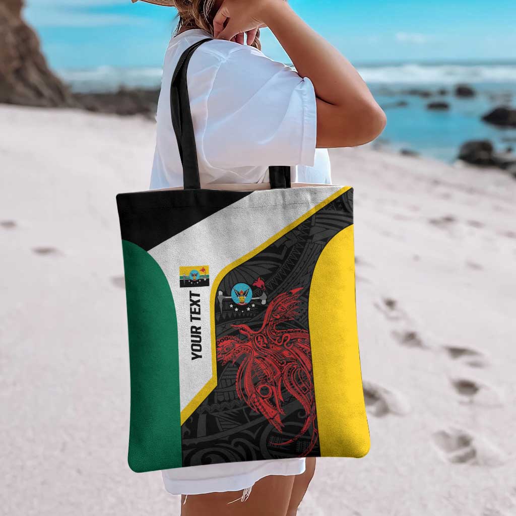 Personalised PNG Hela Province Tote Bag Bird of Paradise Tattoo Flag Motif LT9 - Polynesian Pride