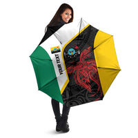 Personalised PNG Hela Province Umbrella Bird of Paradise Tattoo Flag Motif LT9 - Polynesian Pride