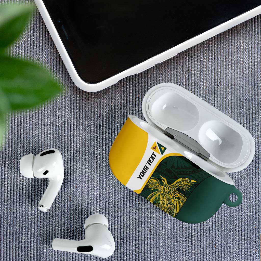 Personalised PNG Jiwaka Province AirPods Case Bird of Paradise Tattoo Flag Motif LT9 - Polynesian Pride