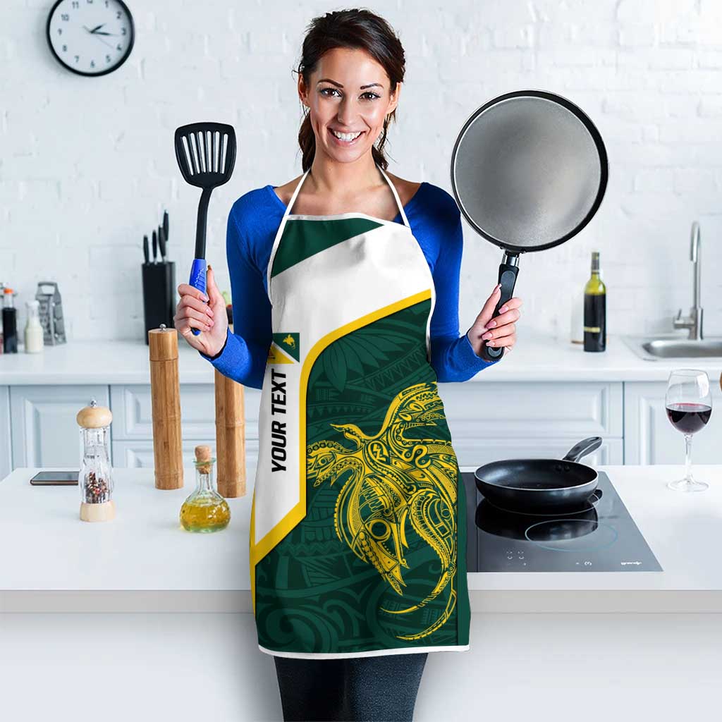 Personalised PNG Jiwaka Province Apron Bird of Paradise Tattoo Flag Motif LT9 - Polynesian Pride