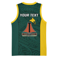 Personalised PNG Jiwaka Province Basketball Jersey Bird of Paradise Tattoo Flag Motif LT9 - Polynesian Pride