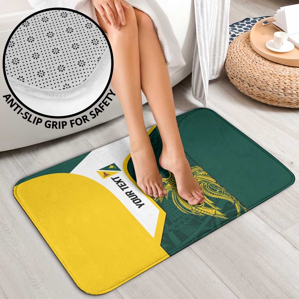 Personalised PNG Jiwaka Province Bathroom Set Bird of Paradise Tattoo Flag Motif LT9 - Polynesian Pride