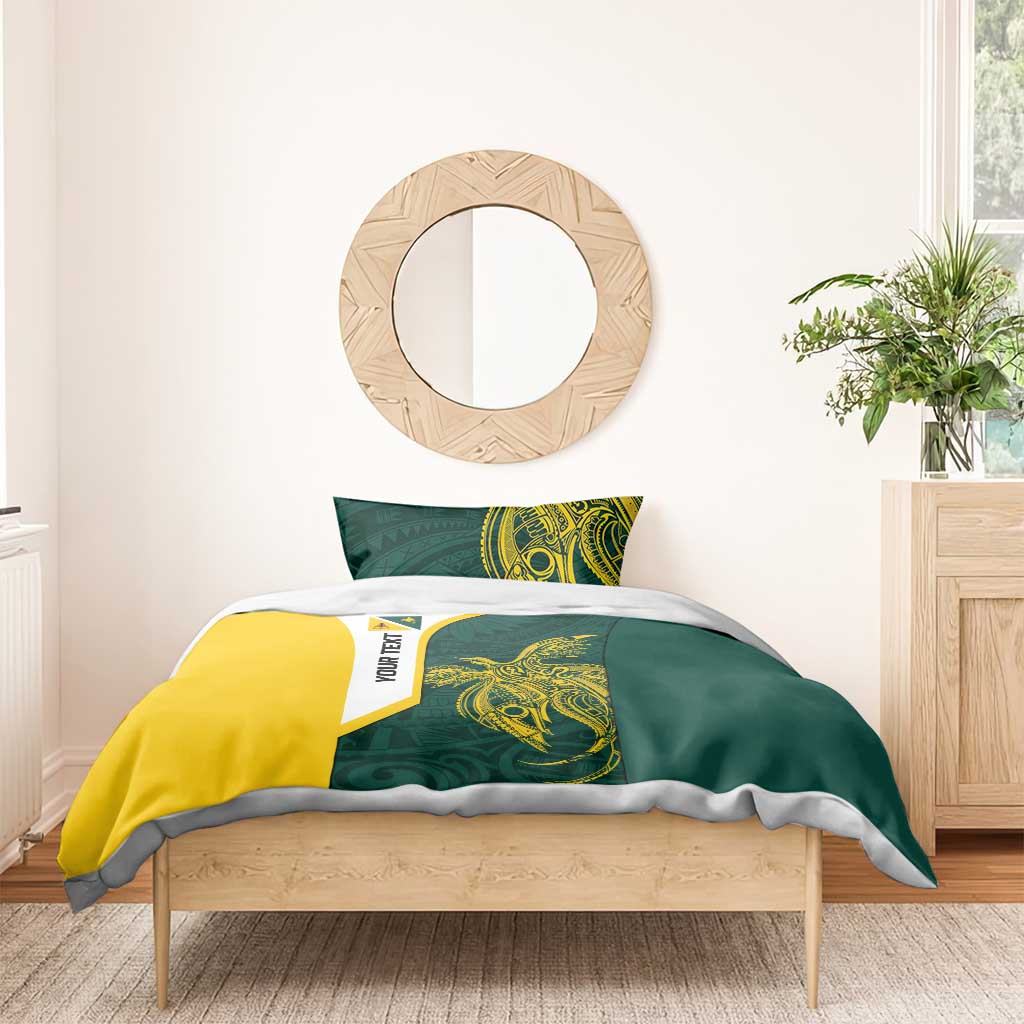 Personalised PNG Jiwaka Province Bedding Set Bird of Paradise Tattoo Flag Motif LT9 - Polynesian Pride
