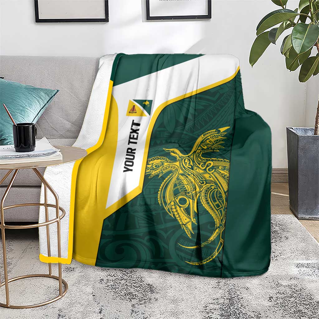 Personalised PNG Jiwaka Province Blanket Bird of Paradise Tattoo Flag Motif LT9 - Polynesian Pride