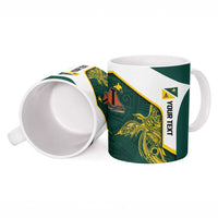 Personalised PNG Jiwaka Province Ceramic Mug Bird of Paradise Tattoo Flag Motif LT9 - Polynesian Pride