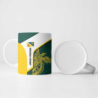 Personalised PNG Jiwaka Province Ceramic Mug Bird of Paradise Tattoo Flag Motif LT9 - Polynesian Pride