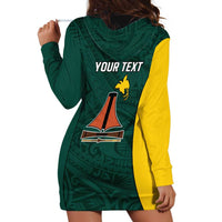 Personalised PNG Jiwaka Province Hoodie Dress Bird of Paradise Tattoo Flag Motif LT9 - Polynesian Pride