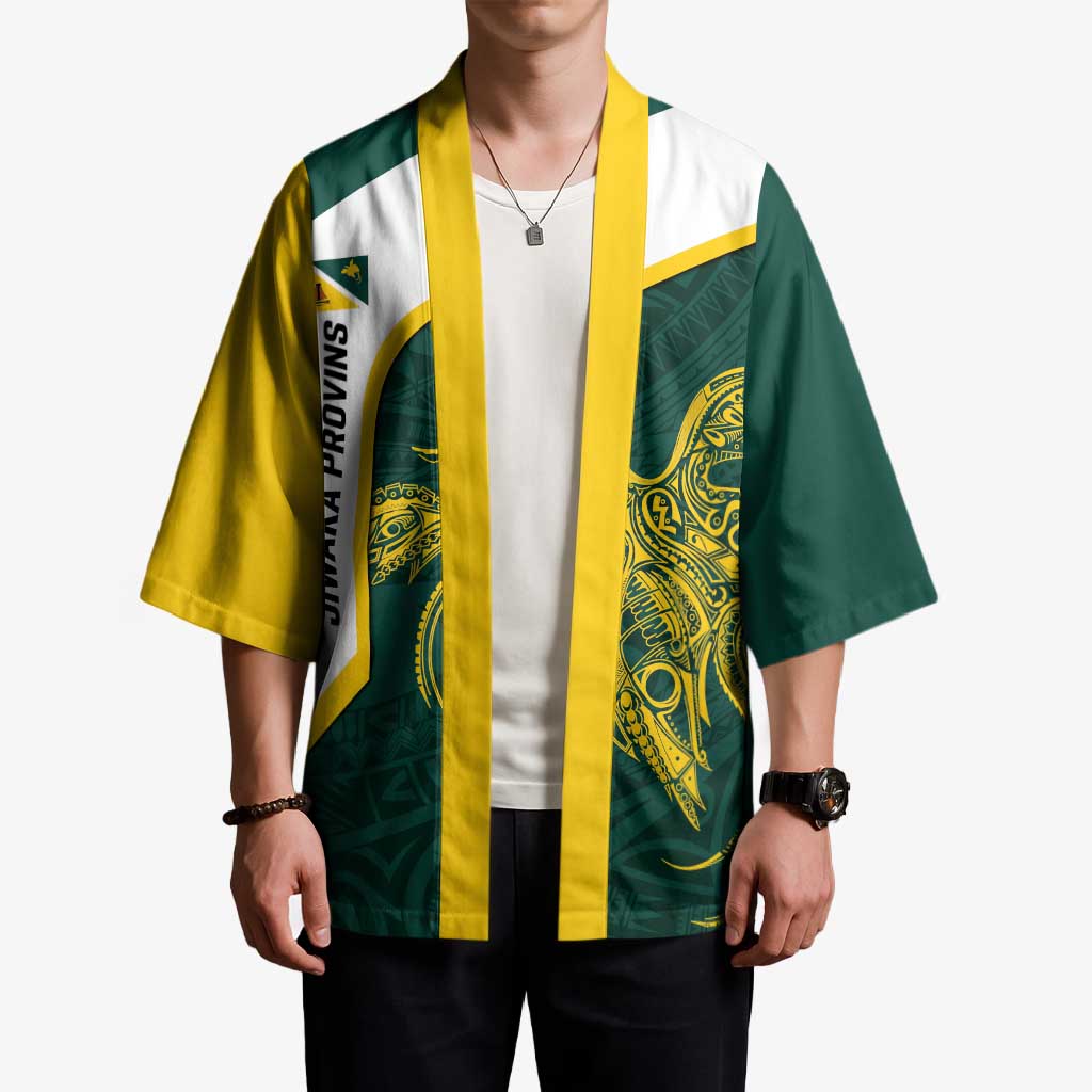 Personalised PNG Jiwaka Province Kimono Bird of Paradise Tattoo Flag Motif LT9 - Polynesian Pride