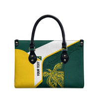Personalised PNG Jiwaka Province Leather Bag Bird of Paradise Tattoo Flag Motif LT9 - Polynesian Pride
