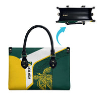 Personalised PNG Jiwaka Province Leather Bag Bird of Paradise Tattoo Flag Motif LT9 - Polynesian Pride