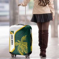 Personalised PNG Jiwaka Province Luggage Cover Bird of Paradise Tattoo Flag Motif LT9 - Polynesian Pride