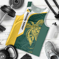 Personalised PNG Jiwaka Province Men Tank Top Bird of Paradise Tattoo Flag Motif LT9 - Polynesian Pride