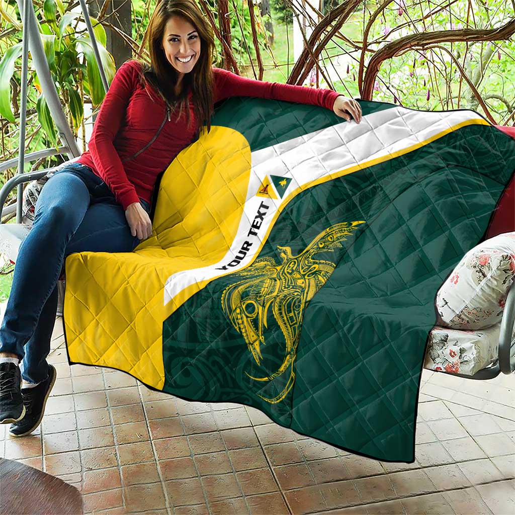 Personalised PNG Jiwaka Province Quilt Bird of Paradise Tattoo Flag Motif LT9 - Polynesian Pride