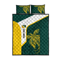 Personalised PNG Jiwaka Province Quilt Bed Set Bird of Paradise Tattoo Flag Motif LT9 - Polynesian Pride