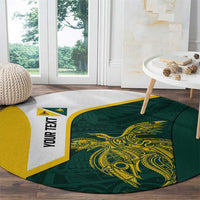Personalised PNG Jiwaka Province Round Carpet Bird of Paradise Tattoo Flag Motif LT9 - Polynesian Pride