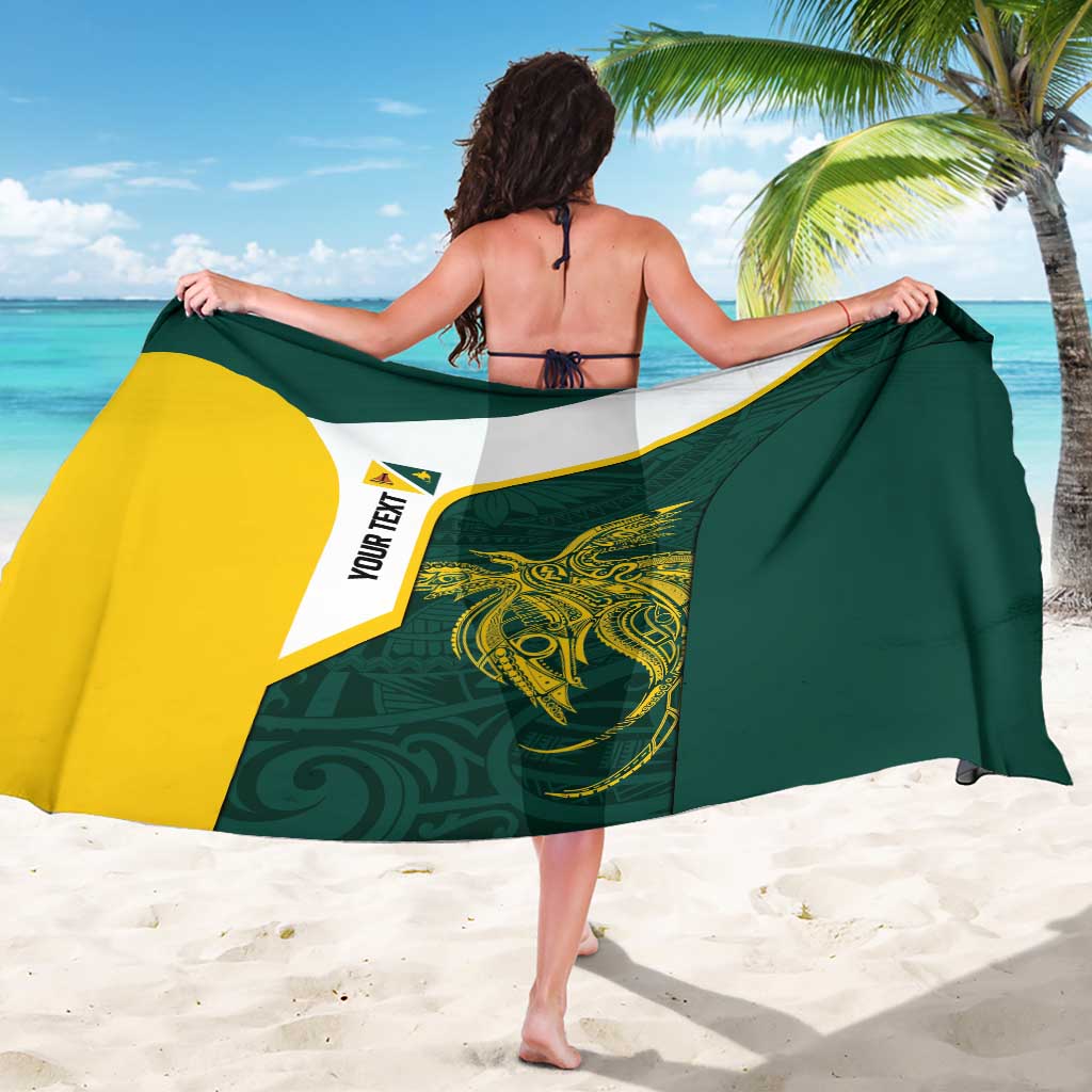 Personalised PNG Jiwaka Province Sarong Bird of Paradise Tattoo Flag Motif LT9 - Polynesian Pride