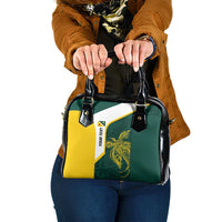 Personalised PNG Jiwaka Province Shoulder Handbag Bird of Paradise Tattoo Flag Motif LT9 One Size Green - Polynesian Pride