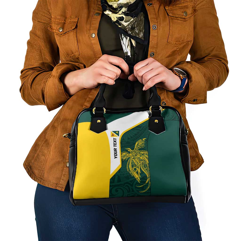 Personalised PNG Jiwaka Province Shoulder Handbag Bird of Paradise Tattoo Flag Motif LT9 - Polynesian Pride