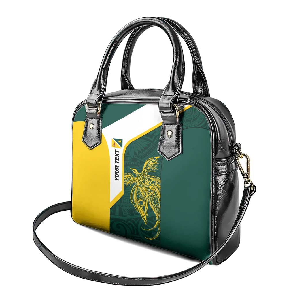 Personalised PNG Jiwaka Province Shoulder Handbag Bird of Paradise Tattoo Flag Motif LT9 - Polynesian Pride