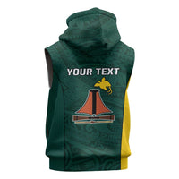 Personalised PNG Jiwaka Province Sleeveless Zip Hoodie Bird of Paradise Tattoo Flag Motif LT9 - Polynesian Pride