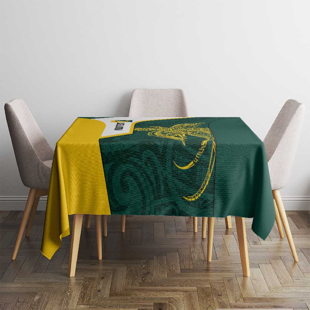 Personalised PNG Jiwaka Province Tablecloth Bird of Paradise Tattoo Flag Motif LT9 - Polynesian Pride