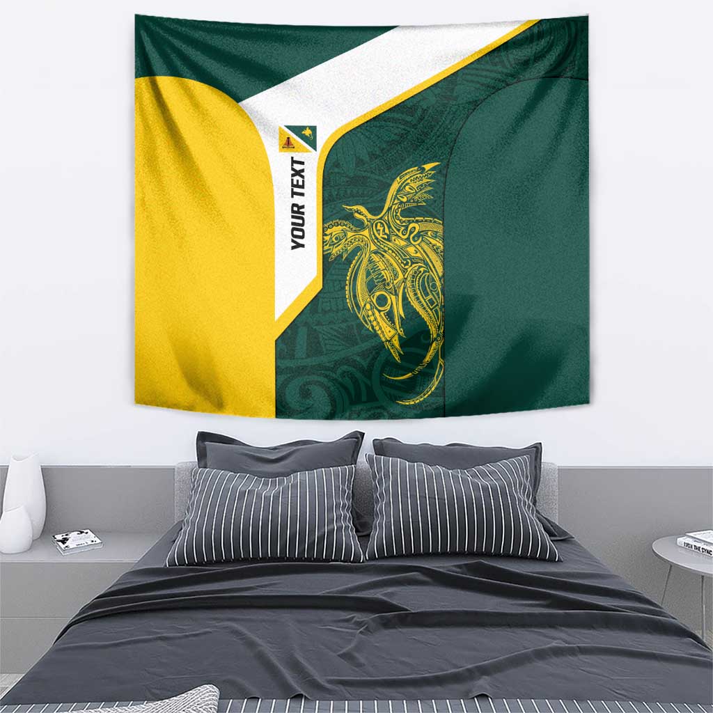 Personalised PNG Jiwaka Province Tapestry Bird of Paradise Tattoo Flag Motif LT9 - Polynesian Pride