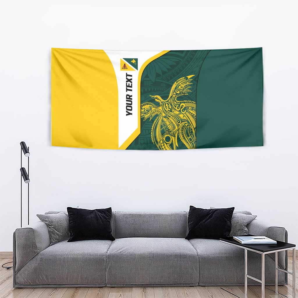 Personalised PNG Jiwaka Province Tapestry Bird of Paradise Tattoo Flag Motif LT9 - Polynesian Pride