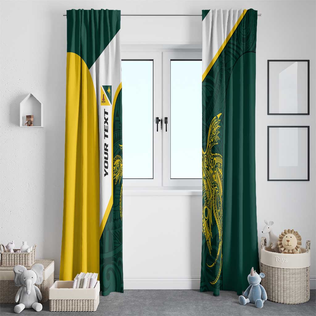 Personalised PNG Jiwaka Province Window Curtain Bird of Paradise Tattoo Flag Motif LT9 - Polynesian Pride