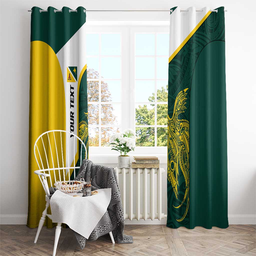 Personalised PNG Jiwaka Province Window Curtain Bird of Paradise Tattoo Flag Motif LT9 - Polynesian Pride