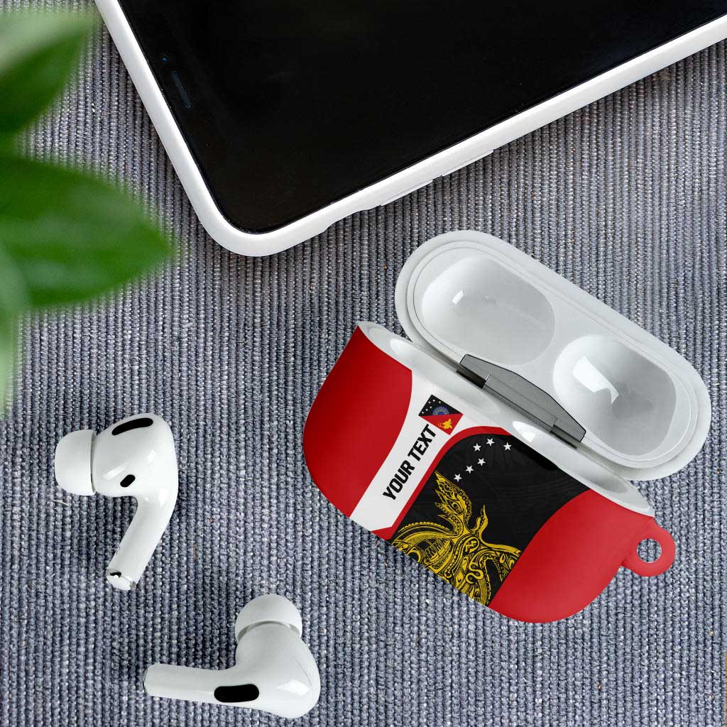 Personalised PNG Sandaun Province AirPods Case Bird of Paradise Tattoo Flag Motif LT9 - Polynesian Pride