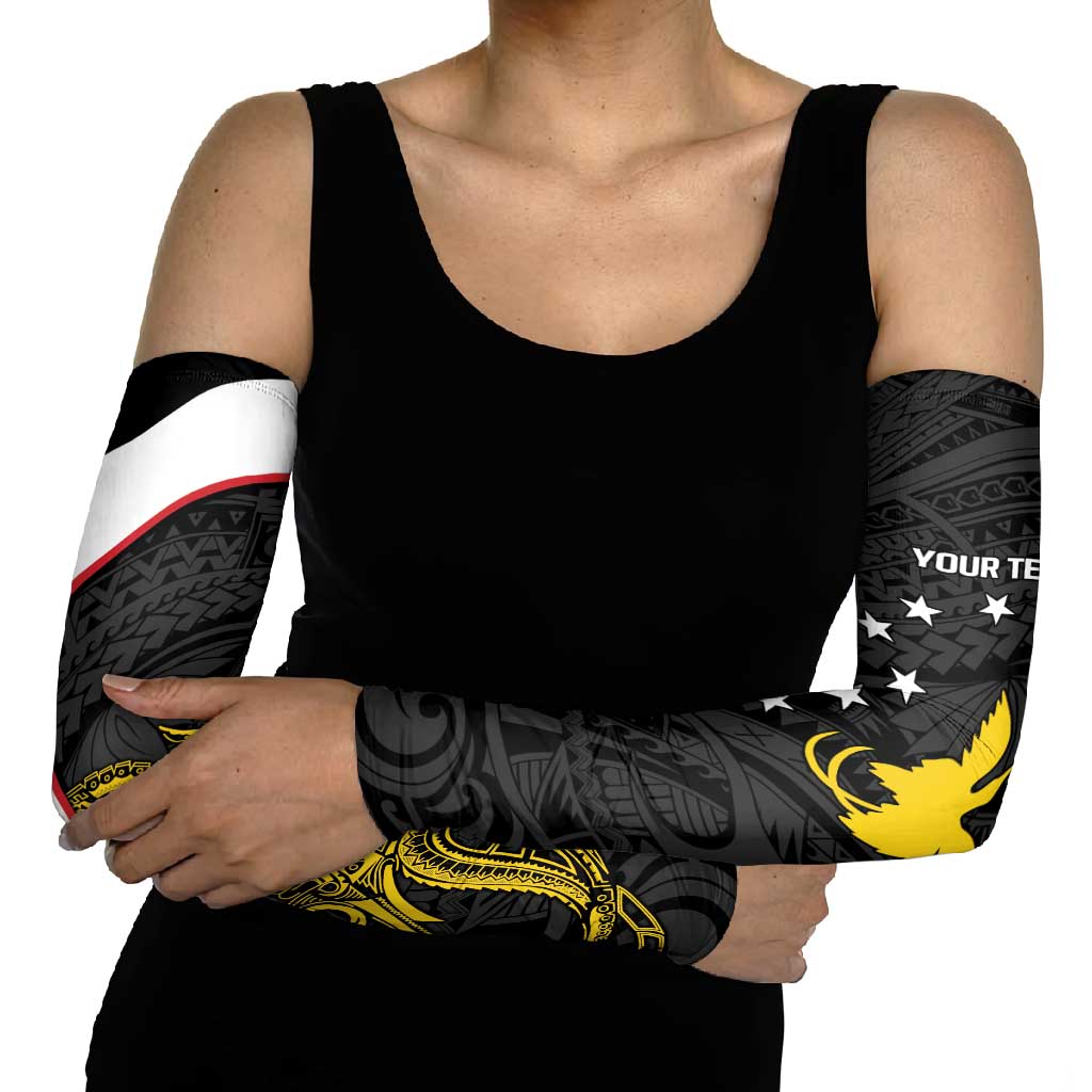 Personalised PNG Sandaun Province Arm Sleeves Bird of Paradise Tattoo Flag Motif LT9 - Polynesian Pride