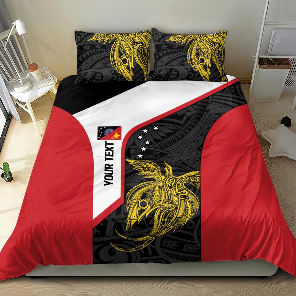 Personalised PNG Sandaun Province Bedding Set Bird of Paradise Tattoo Flag Motif LT9 - Polynesian Pride