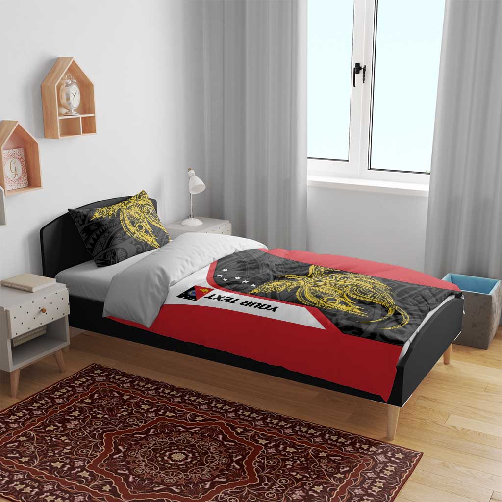Personalised PNG Sandaun Province Bedding Set Bird of Paradise Tattoo Flag Motif LT9 - Polynesian Pride