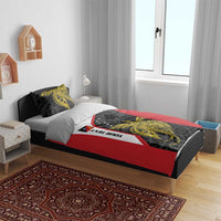 Personalised PNG Sandaun Province Bedding Set Bird of Paradise Tattoo Flag Motif LT9 - Polynesian Pride