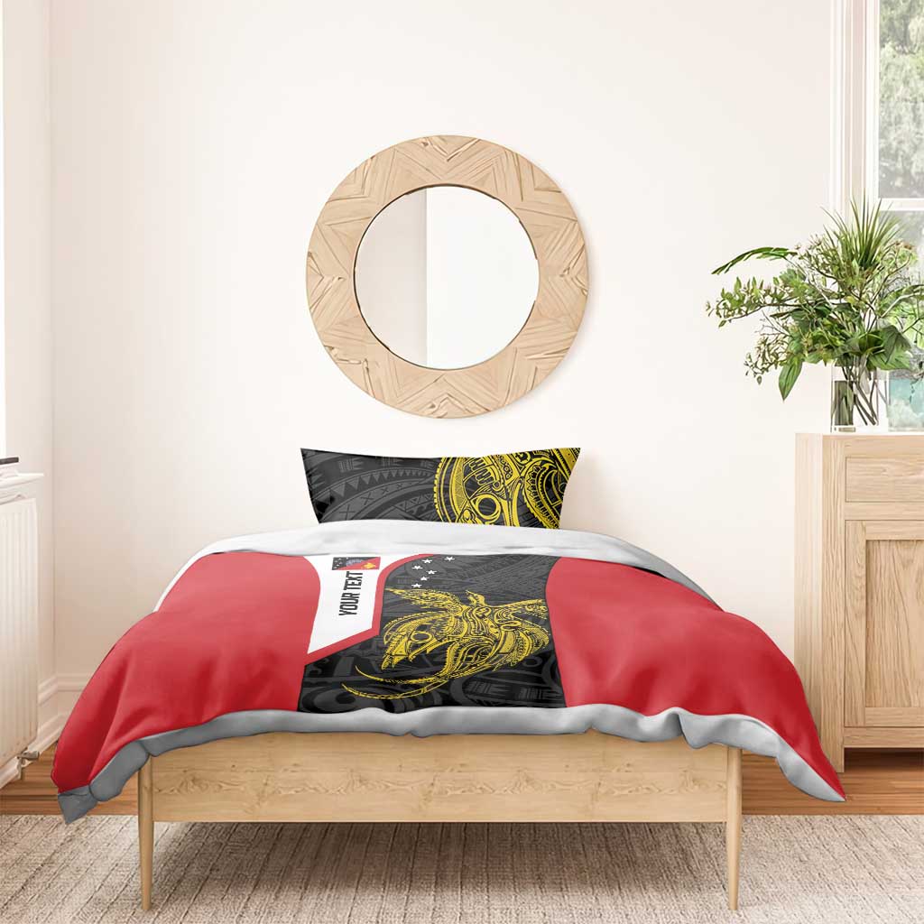 Personalised PNG Sandaun Province Bedding Set Bird of Paradise Tattoo Flag Motif LT9 - Polynesian Pride