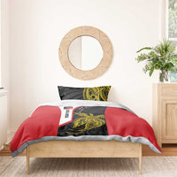 Personalised PNG Sandaun Province Bedding Set Bird of Paradise Tattoo Flag Motif LT9 - Polynesian Pride