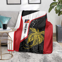 Personalised PNG Sandaun Province Blanket Bird of Paradise Tattoo Flag Motif LT9 - Polynesian Pride
