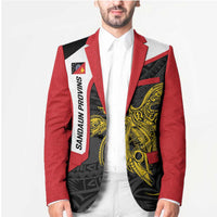 Personalised PNG Sandaun Province Blazer Bird of Paradise Tattoo Flag Motif LT9 - Polynesian Pride