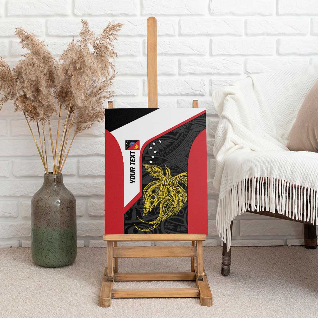 Personalised PNG Sandaun Province Canvas Wall Art Bird of Paradise Tattoo Flag Motif LT9 - Polynesian Pride