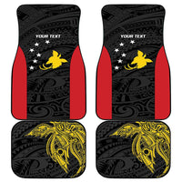 Personalised PNG Sandaun Province Car Mats Bird of Paradise Tattoo Flag Motif LT9 - Polynesian Pride