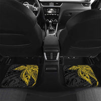 Personalised PNG Sandaun Province Car Mats Bird of Paradise Tattoo Flag Motif LT9 Set 2pcs - Back Red - Polynesian Pride
