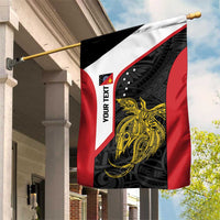 Personalised PNG Sandaun Province Garden Flag Bird of Paradise Tattoo Flag Motif LT9 House Flag Red - Polynesian Pride